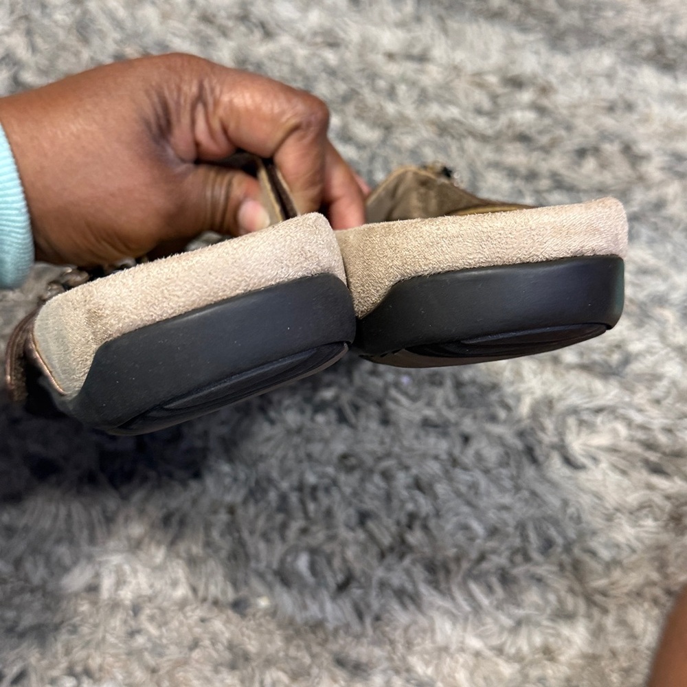 Vionic Metallic Brown Mules With Embellished Velc… - image 5